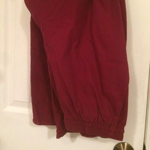 Burgundy scrub pants